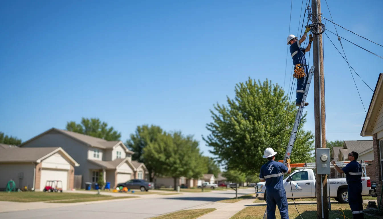 Residential electrician providing installation services in Lawson, MO